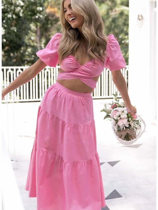 Petal & Pup Dresses & Skirts - Petal and pup Pink Tiered Maxi Skirt & top - Women's Summer outfit